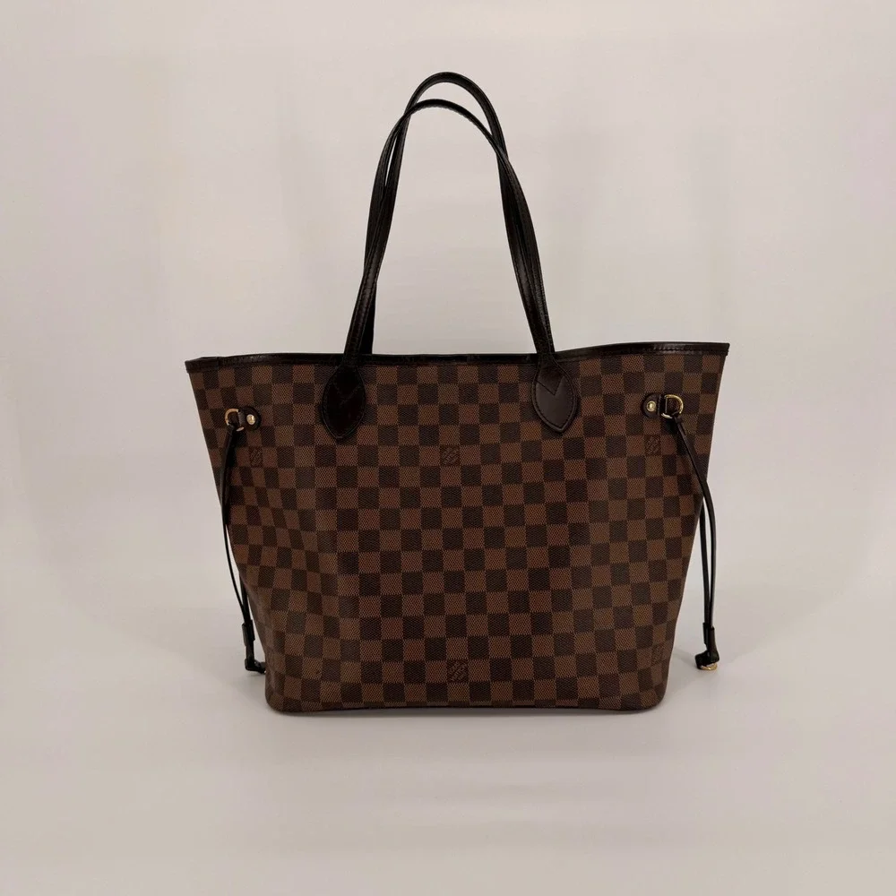 Louis Vuitton Neverfull MM Brown Damier Ebene Tote Luxury Classic Work Travel